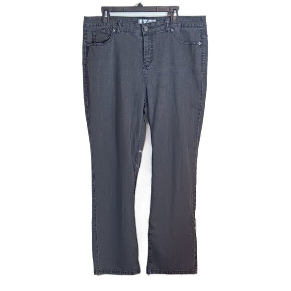 Croft & Barrow Bootcut Jeans Womens 18 Black High Rise Stretch Denim Jeans - Picture 1 of 4